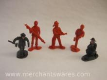Five Fire Fighter Figures, Plastic, 1 oz