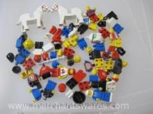 Assorted Lego People Parts and Pieces including Knights, Horses and more, 8 oz