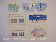 Unused Blocks of Japanese Postage Stamps, 1970s-1990s, 1 oz