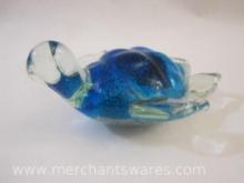 Art Glass Turtle Paperweight, 12 oz