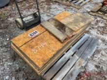 MISCELLANEOUS PARTICLE BOARD AND HAND TRUCKS