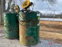 (1) OIL TANKS W/ HOSE REEL, HOSE, & PUMP