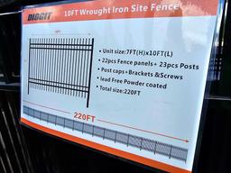 558 - ABSOLUTE - 220' WROUGHT IRON FENCE