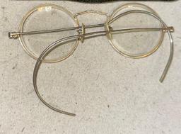 Vintage Gold Filled Round Spectacles Eyeglasses in Case John Lennon