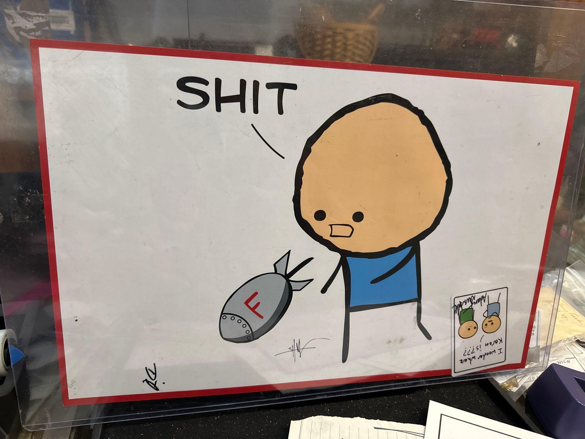 Signed Cyanide and Happiness art/poster lot
