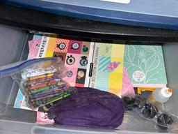 2 -Three Drawer Organizers- 1 is filled with Craft Supplies