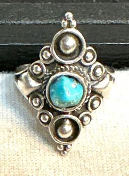 Sterling Silver and Turquoise Ring size 8