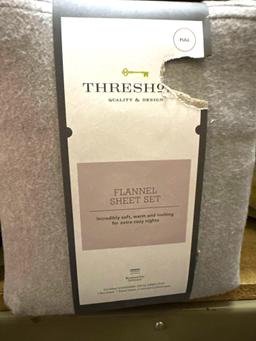 New Threshold Flannel Sheet set- full size