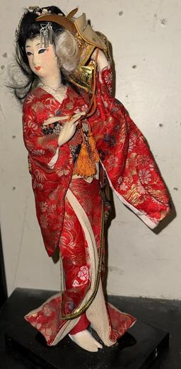 Vintage Japanese Geisha Doll 14" Tall