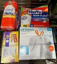 Group of Assorted Kitchen Trash Bags