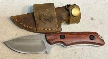 Benchmade Hidden Canyon Hunter Fixed Blade knife w/leather Sheath