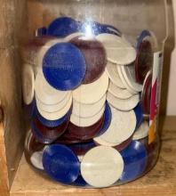 Jar of Vintage Hoyle Poker Chips