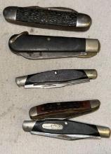Lot of 5 Vintage Pocket Knives