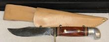 Vintage Western K36 Hunting Knife w/sheath 5 1/2" Blade total knife length 10"