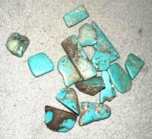 15 pc Kingman Mine Turquoise