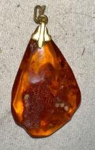 Large Amber Pendant Baltic Butterscotch