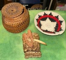 3 Native American Indian Baskets