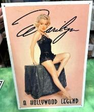 1996 Marilyn Monroe Metal Sign "A Hollywood Legend"