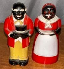 Vintage Aunt Jemima and Uncle Moses Salt and Pepper Shakers