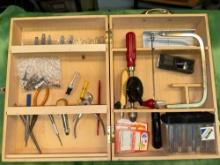 Portable Tool box with Wood working tools