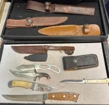 Fixed Blade Knife Lot w/Sheaths- Case XX and More