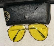 Vintage Shooting Glasses with Rayban Case(Cant Find a Marking on Glasses)