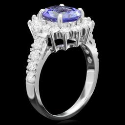 14k Gold 2.00ct Tanzanite 1.25ct Diamond Ring