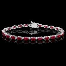 14k Gold 14.50ct Ruby 0.55ct Diamond Bracelet