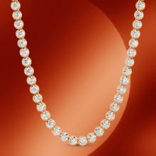 14K Gold 10.00cts Diamond Necklace