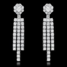 18k White Gold 2.67ct Diamond Earrings