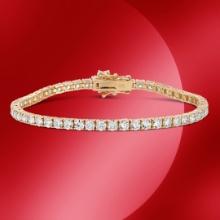 14K Gold 6.28cts Diamond Bracelet