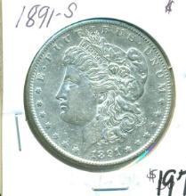 1891-S MORGAN SILVER DOLLAR