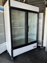 True 2 Glass Door Refrigerator w/LED Lights