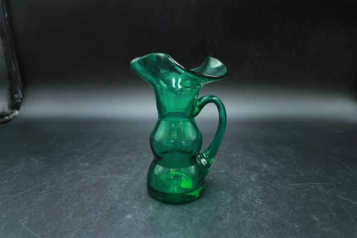 Green Glass Pitcher