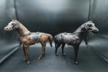 Pair of Leather Horses