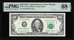 1985 $100 Federal Reserve Note Chicago Fr.2171-G PMG Superb Gem Uncirculated 68EPQ