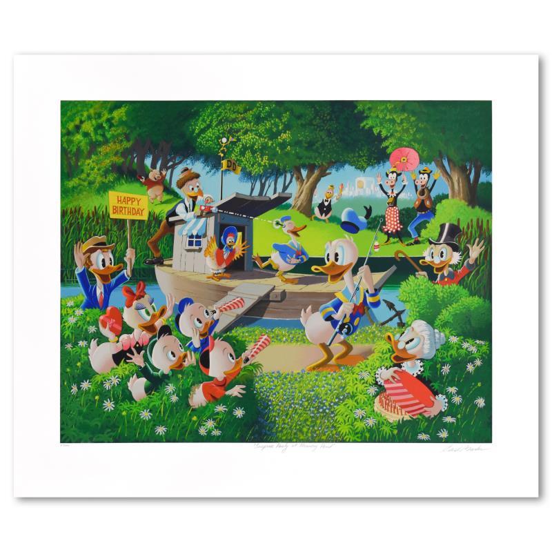 Carl Barks (1901-2000) "Surprise Party At Memory Pond" Serigraph On Paper