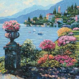 Howard Behrens (1933-2014) "Varenna Morning" Limited Edition Giclee on Canvas