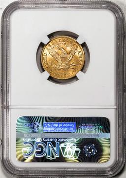 1908 $5 Liberty Head Half Eagle Gold Coin NGC MS64