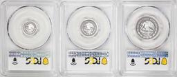 Lot of 2016-Mo Mexico Proof 1/20, 1/10 and 1/4 oz Silver Libertad Coins PCGS PR69DCAM