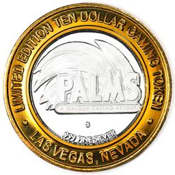 .999 Silver Palms Casino Las Vegas, NV $10 Casino Limited Edition Gaming Token