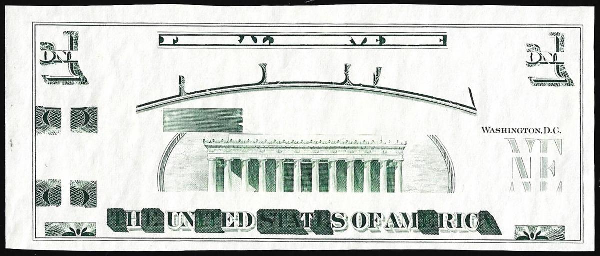 Circa 1970's Lincoln Memorial Giori Test Note