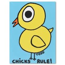 Todd Goldman "Chicks Rule" Original Acrylic on Canvas