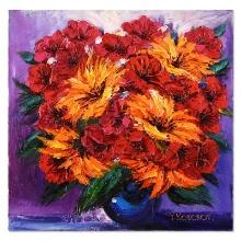 Yana Korobov "Wild Flowers" Original Acrylic on Canvas
