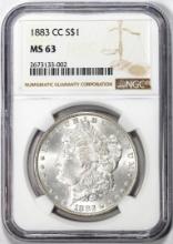 1883-CC $1 Morgan Silver Dollar Coin NGC MS63