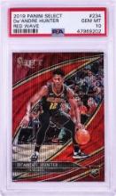 2019 Panini Select Red Wave De'Andre Hunter NBA Card #234 PSA Gem Mint 10