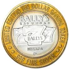 .999 Silver Ballys Las Vegas, Nevada $10 Casino Limited Edition Gaming Token