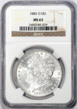 1885-O $1 Morgan Silver Dollar Coin NGC MS63