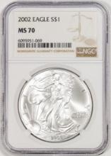 2002 $1 American Silver Eagle Coin NGC MS70