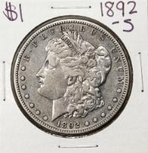 1892-S $1 Morgan Silver Dollar Coin